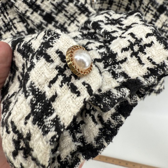 UMGEE Plaid Tweed Shacket Button Down Pearl Buttons Fringe Hem Oversized Top 2XL - Picture 6 of 15